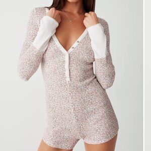 Frankie’s bikinis James Waffle long sleeve romper